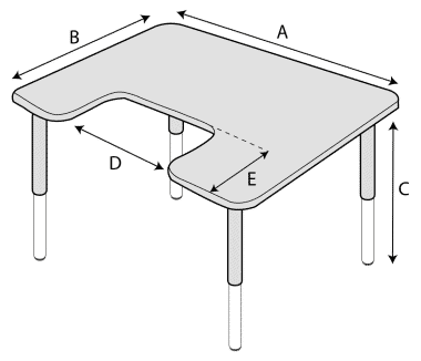 שולחן מתכוונן טלסקופי Joy שולחן מתכוונן טלסקופי Joy
